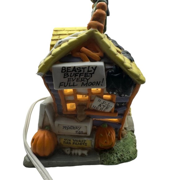 Midwest Of Cannon Falls Creepy Hollow Lighted Eerie Eatery Halloween Village Dec - Picture 3 of 6